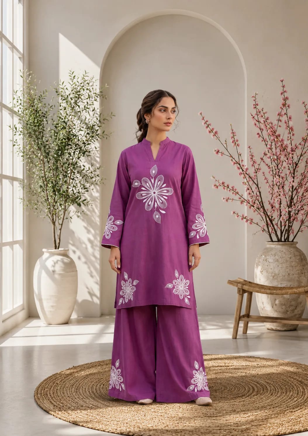 Fanoos (Hand Embroidered), 2pc lawn suit Hand Embroidered, view 3