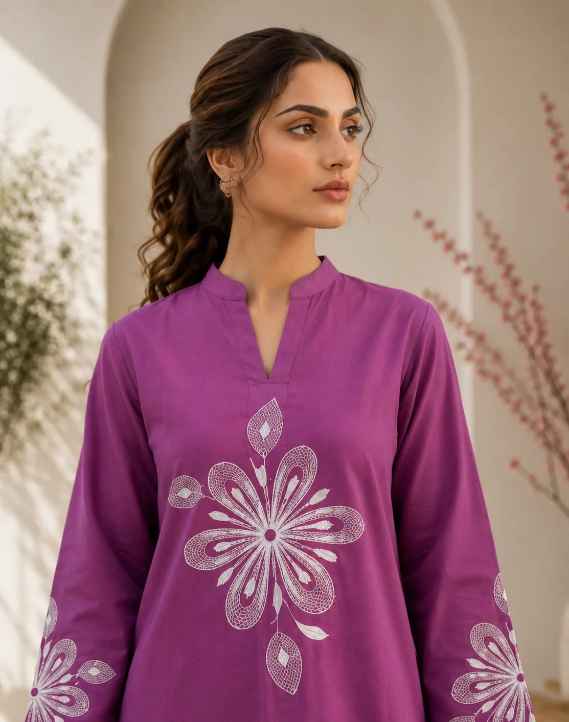 Fanoos (Hand Embroidered), 2pc lawn suit Hand Embroidered, view 5