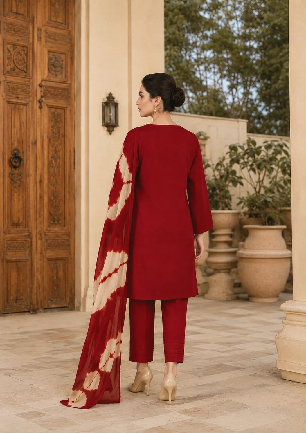 Rubaab (Hand Embroidered), 3 pc suit with lawn duppata, view 5