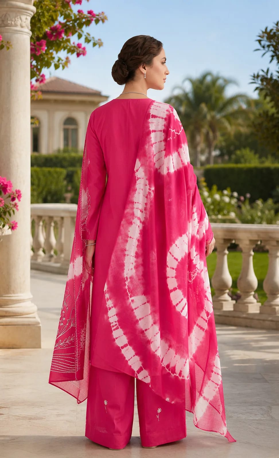 Bahaar (Hand Embroidered), 3 pc suit with lawn duppata, view 4