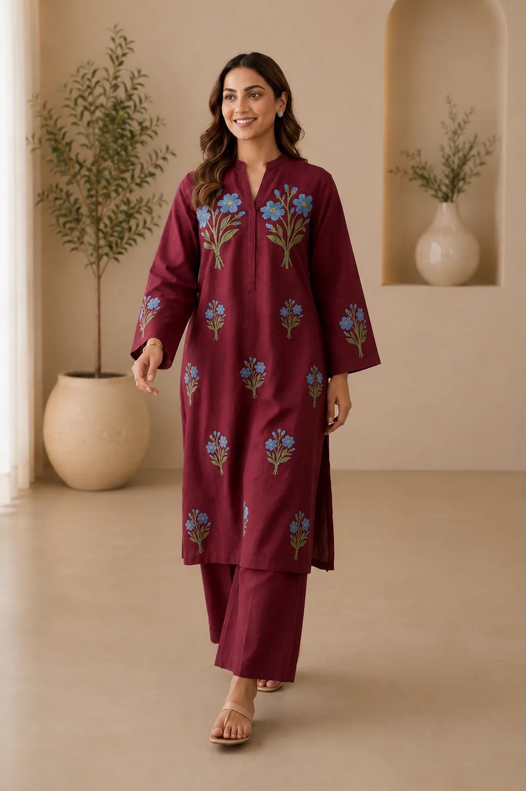 Mehboob (Hand Embroidered), 2pc lawn suit Hand Embroidered, view 4