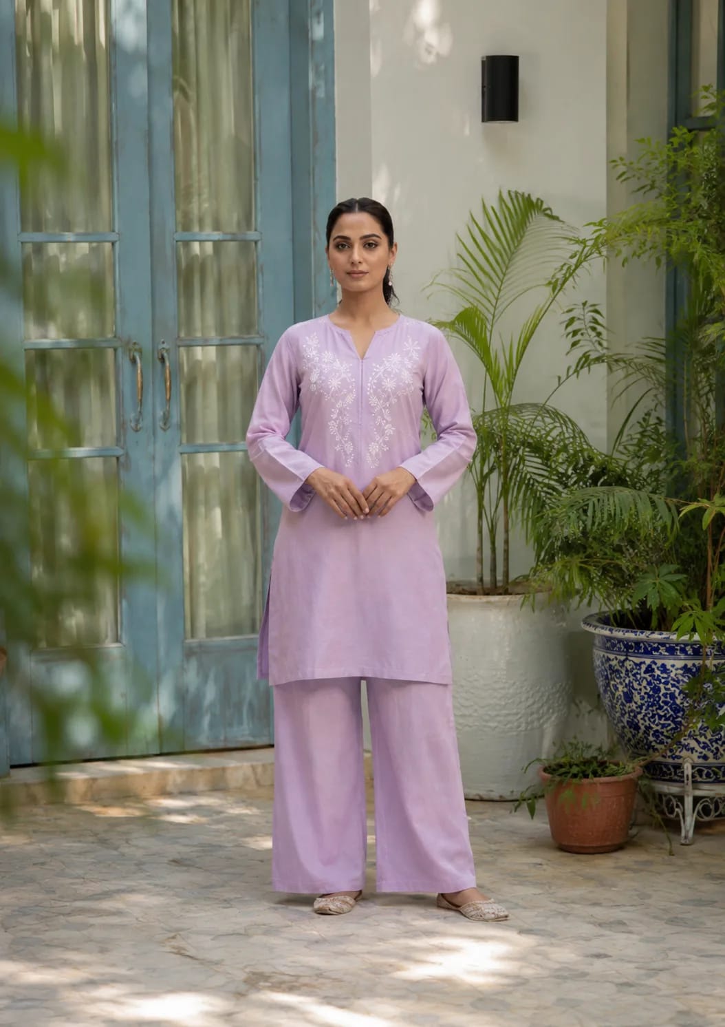 Neelum (Hand Embroidered), 2pc lawn suit Hand Embroidered, view 4