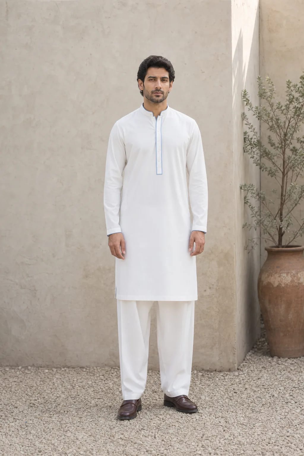 Wali, Kurta with White Shalwar, alternate view