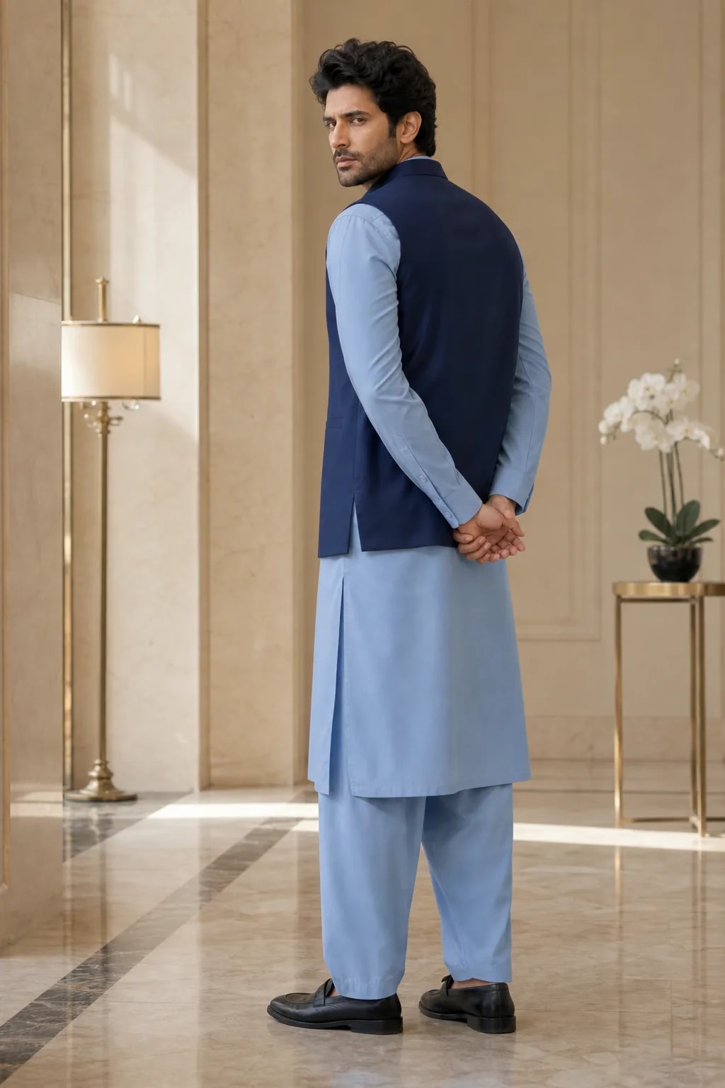 Danish, Shalwar Kameez with Waistcoat