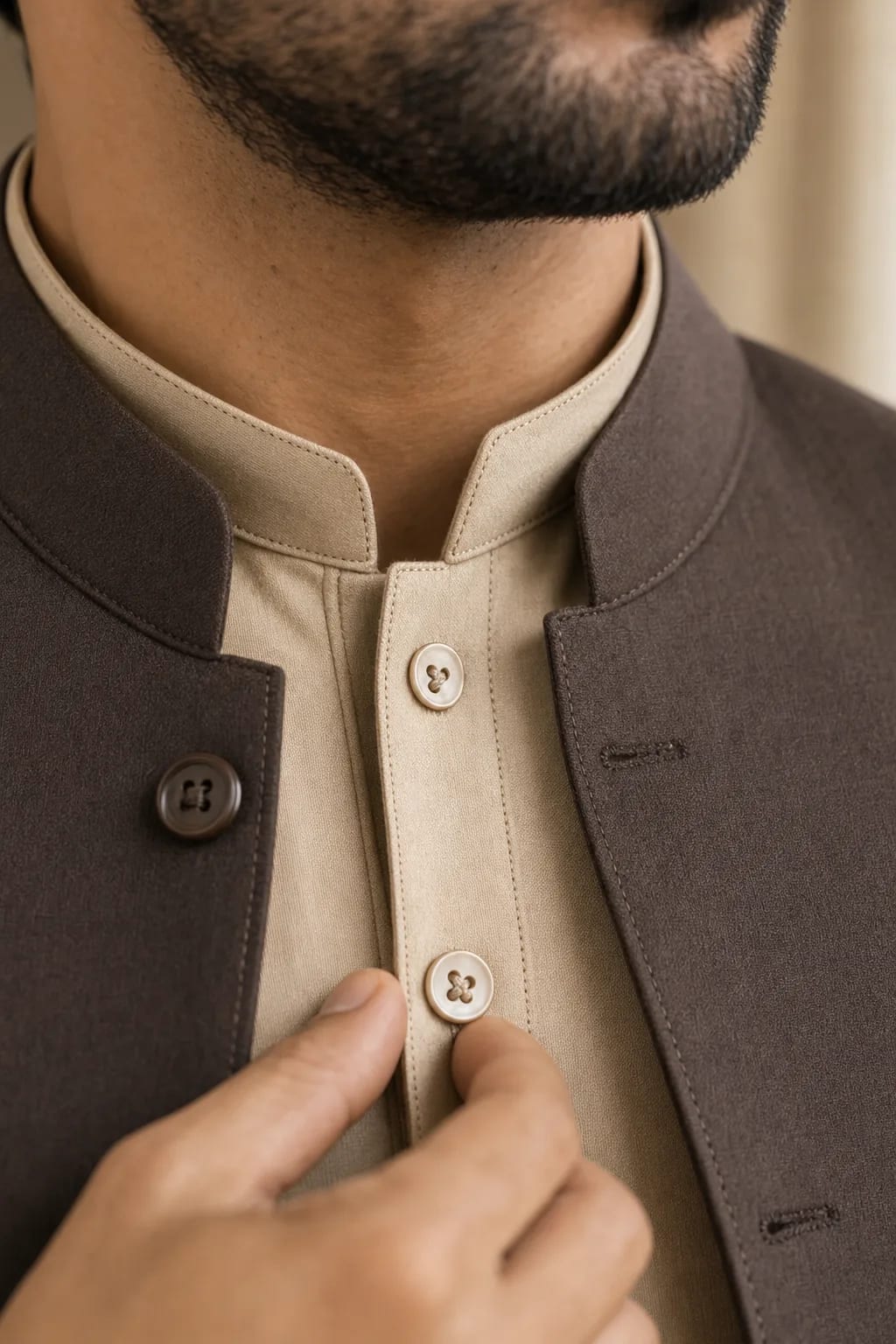 Omar, Shalwar Kameez with Waistcoat, alternate view