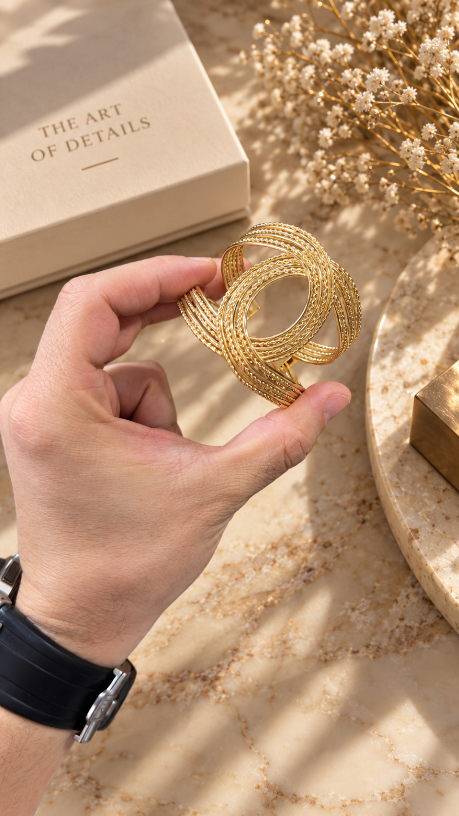 Interlaced Gold Cuff