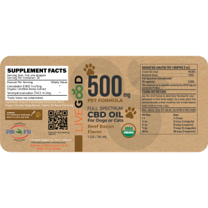 CBD Oil - For Pets label