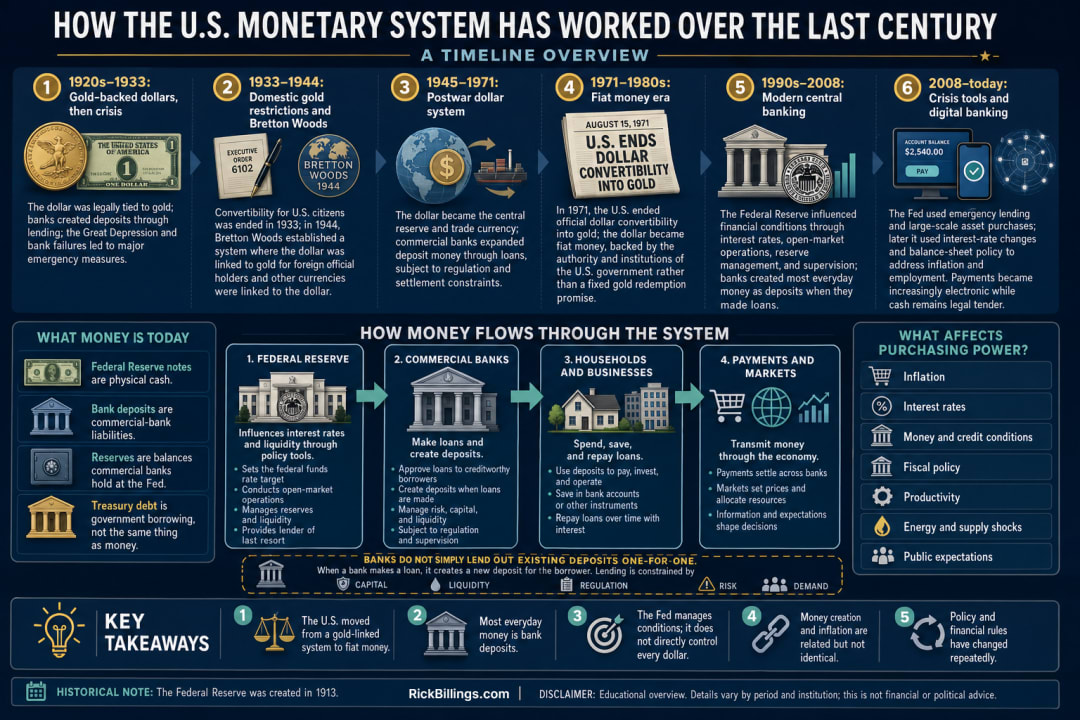 How The US Monetary System Has Worked Over The Last Century