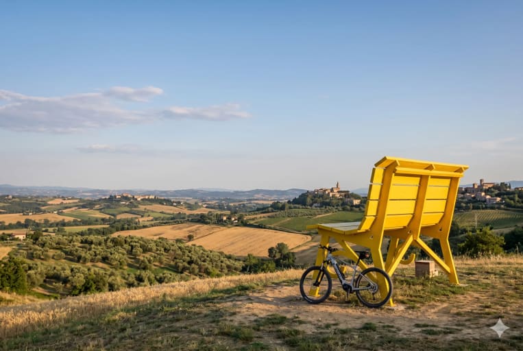 Montecastrilli: Le Colline delle Panchine Giganti