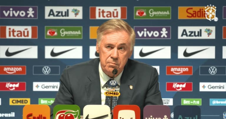 Ancelotti divulga primeira convocação da Seleção Brasileira para ciclo da Copa 2030