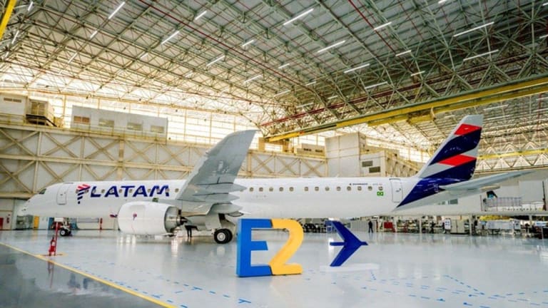 Latam recebe primeiro jato Embraer E195-E2 em contrato de US$ 2,1 bilhões