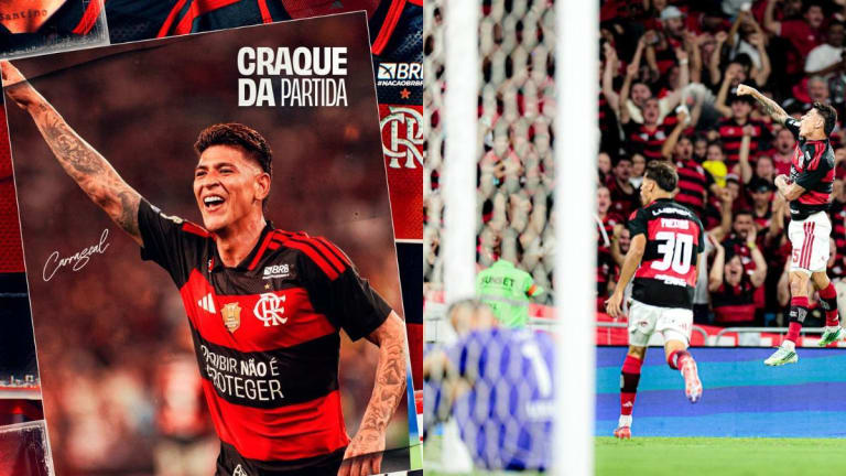 Jorge Carrascal é eleito craque da torcida após vitória do Flamengo sobre o Fluminense