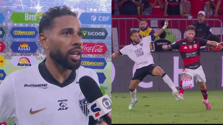 Renan Lodi assume pênalti em Léo Pereira na vitória do Flamengo sobre o Atlético-MG
