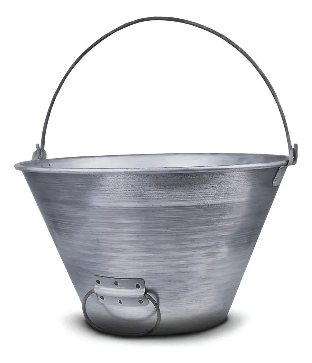 Balde De Metal Galvanizado 10l Para Pedreiro