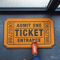 paillasson ticket de theatre