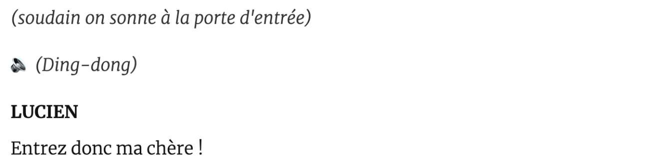 example of sound effect in the text result