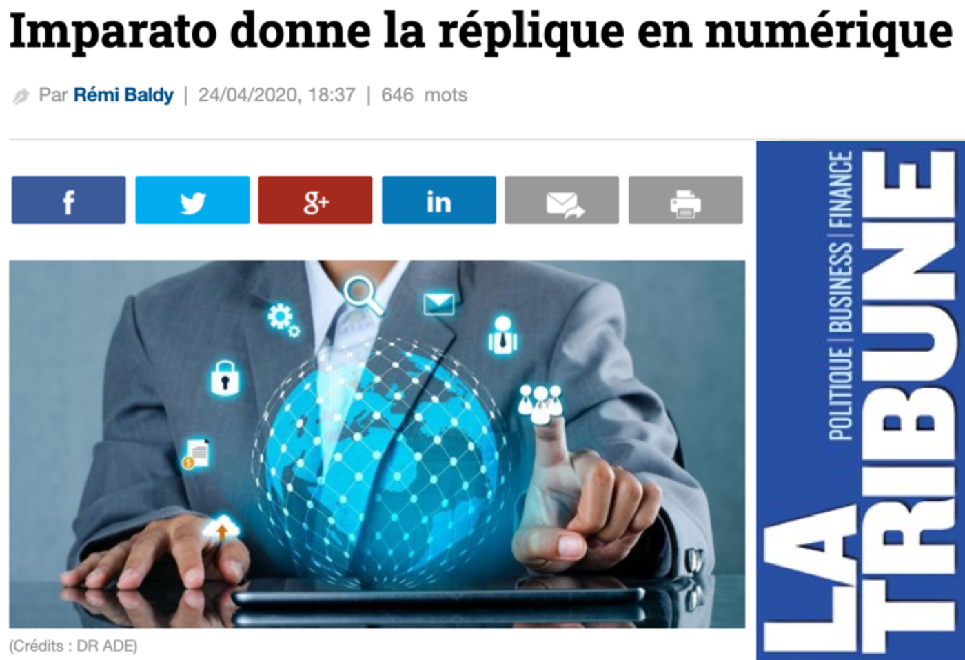 Imparato dans la Tribune