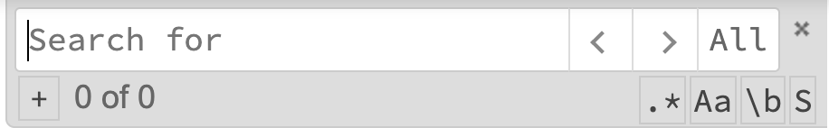 zoom sur le module de recherche / remplace de l'outil de modification de texte d'Imparato