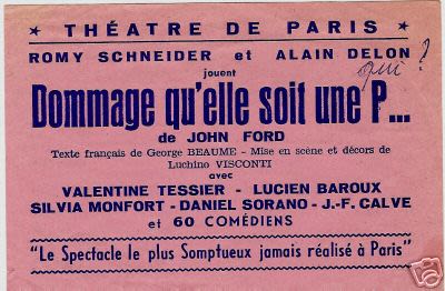 dommage qu'elle soit une putain ticket, avec Alain Delon et Romy Schneider