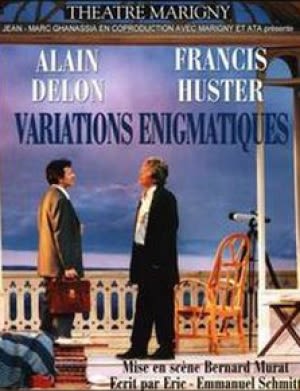 Variations énigmatiques, Delon Huster au théâtre de Paris, l'affiche
