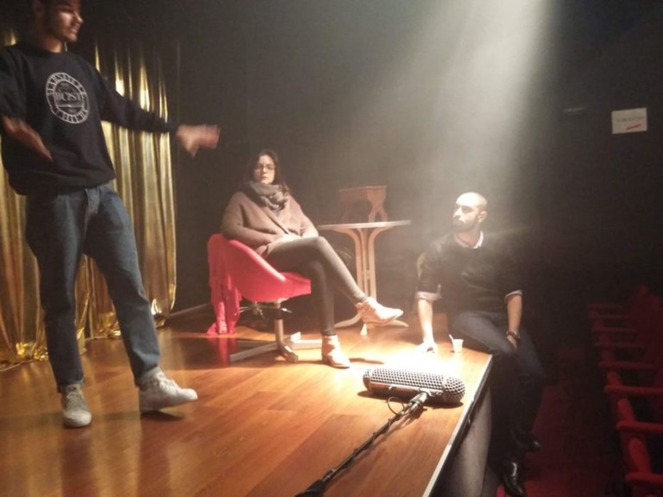 Tournage Imparato au théâtre