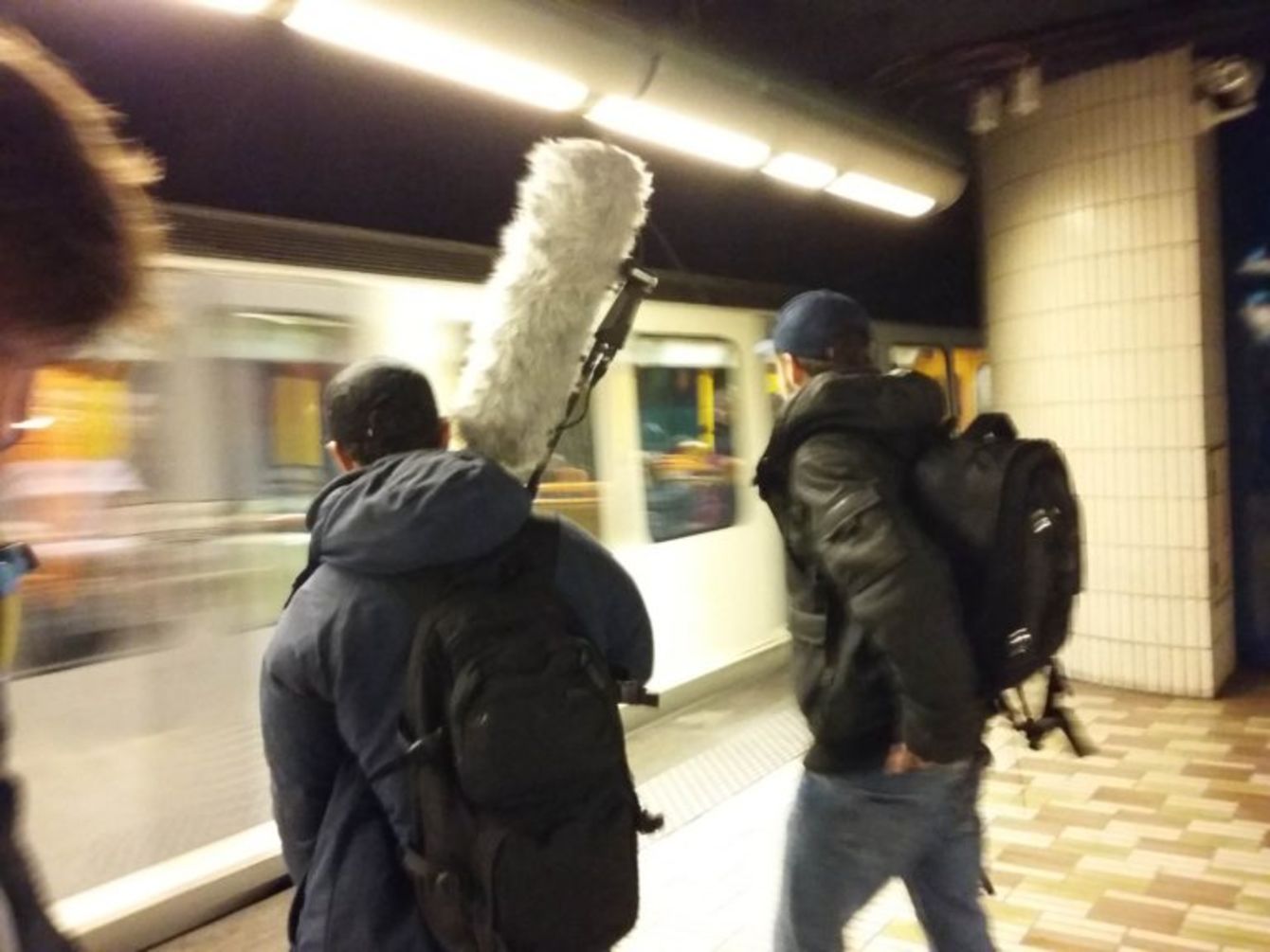 Tournage du film imparato dans le métro