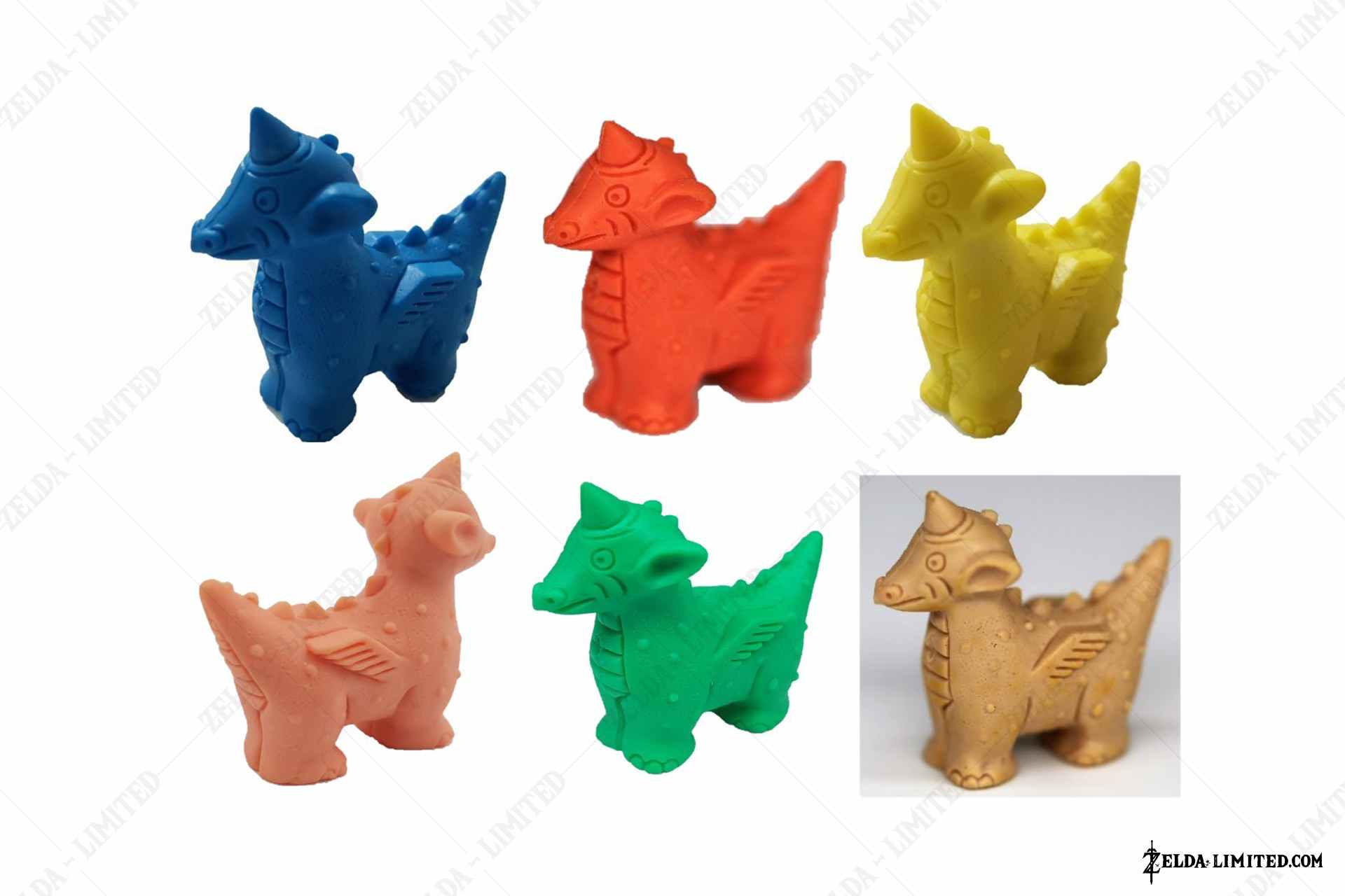 unpainted set 2 figure aquamentus