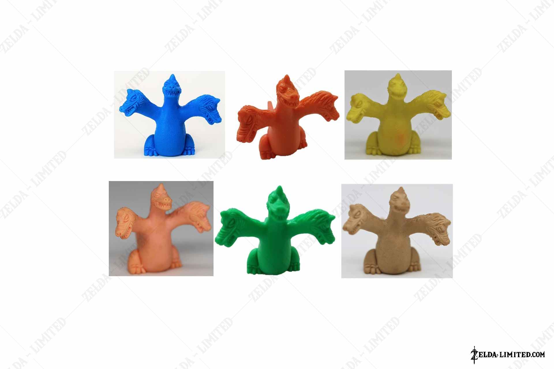 unpainted set 2 figure gleeok