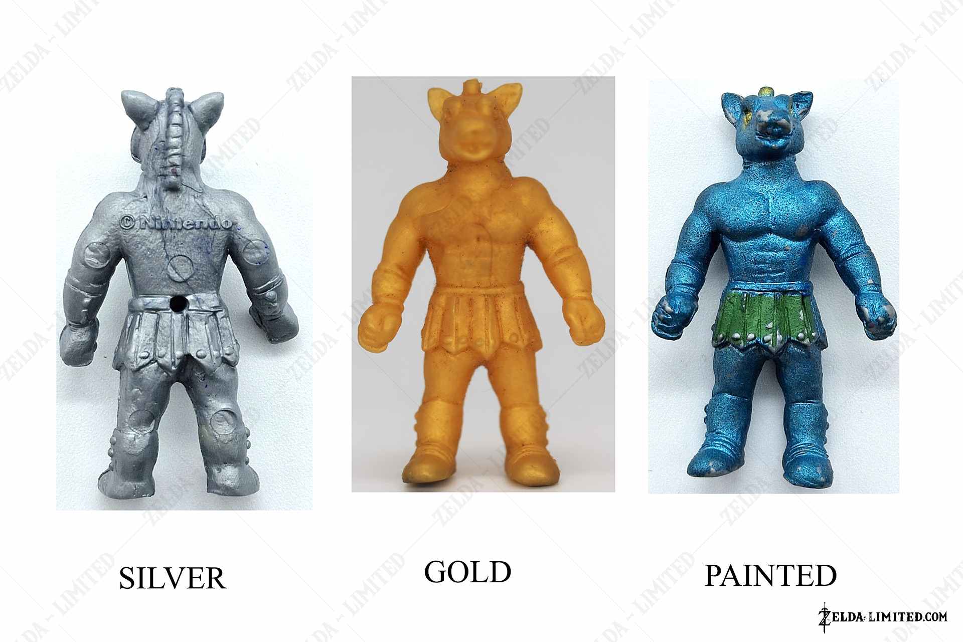 horseheat figures silver gold painted