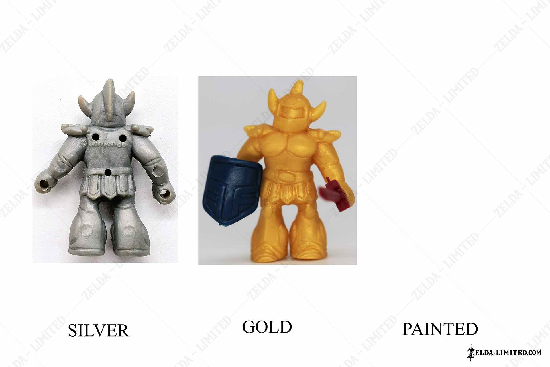 iron knuckle figures silver gold painted