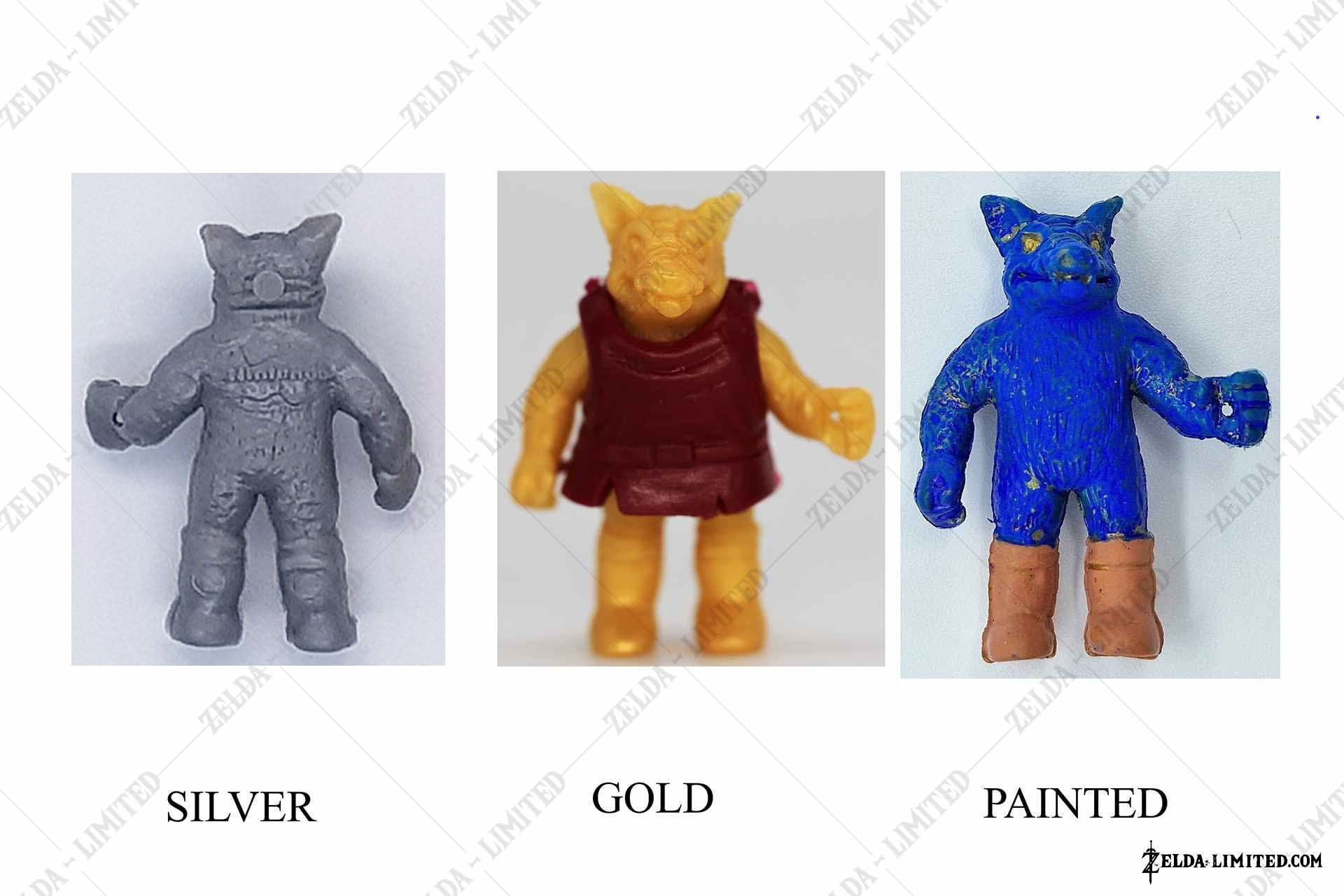 goriya figures silver gold painted