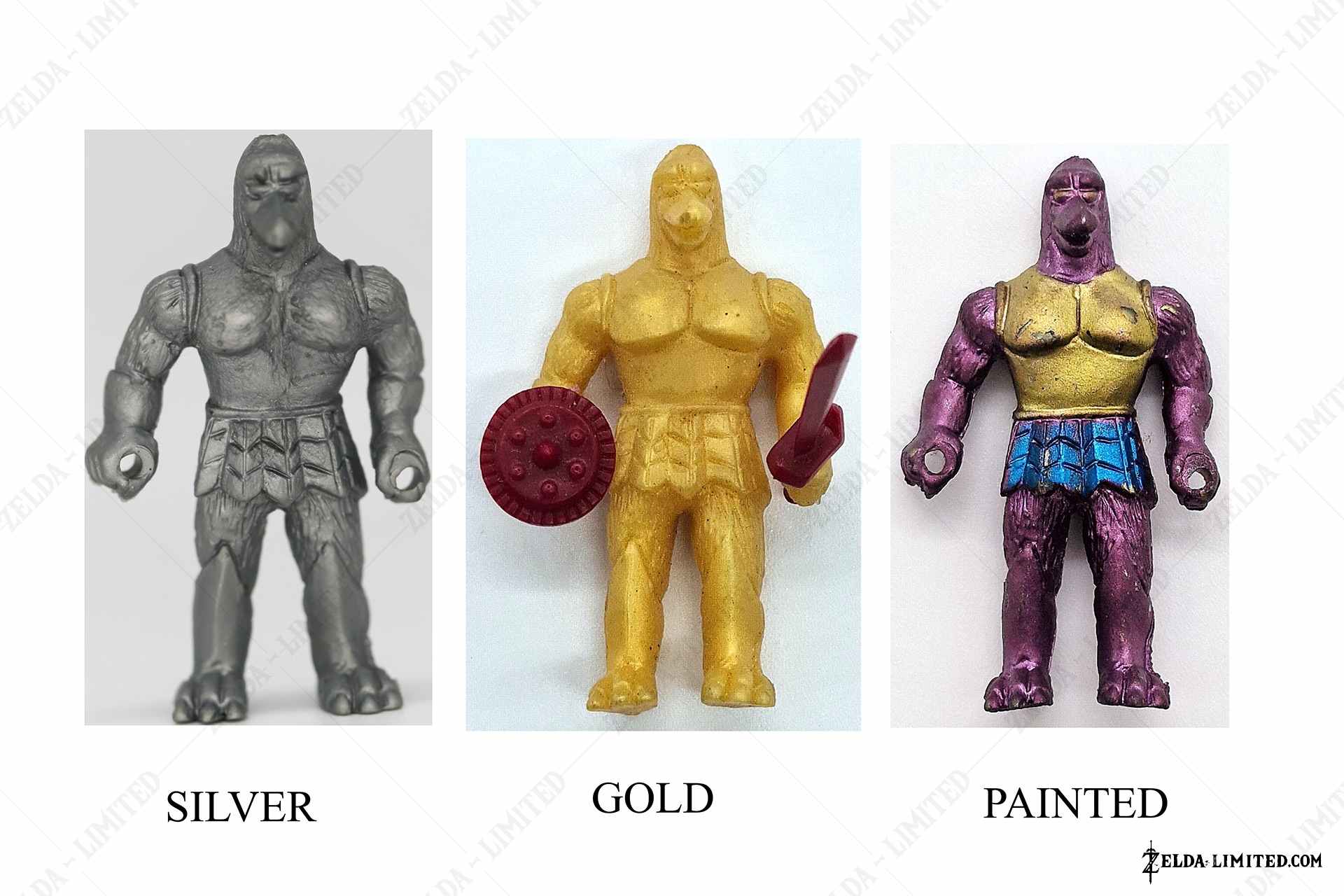 fokka figures silver gold painted