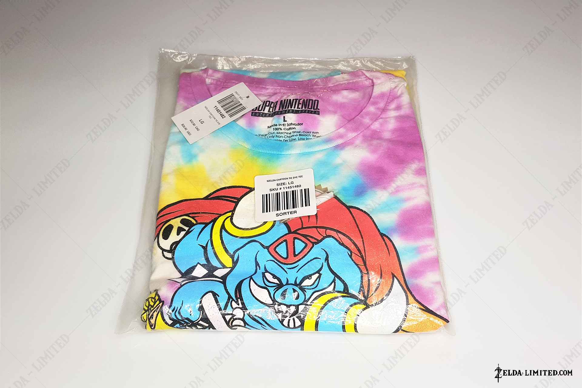 zelda cartoon tie dye tee