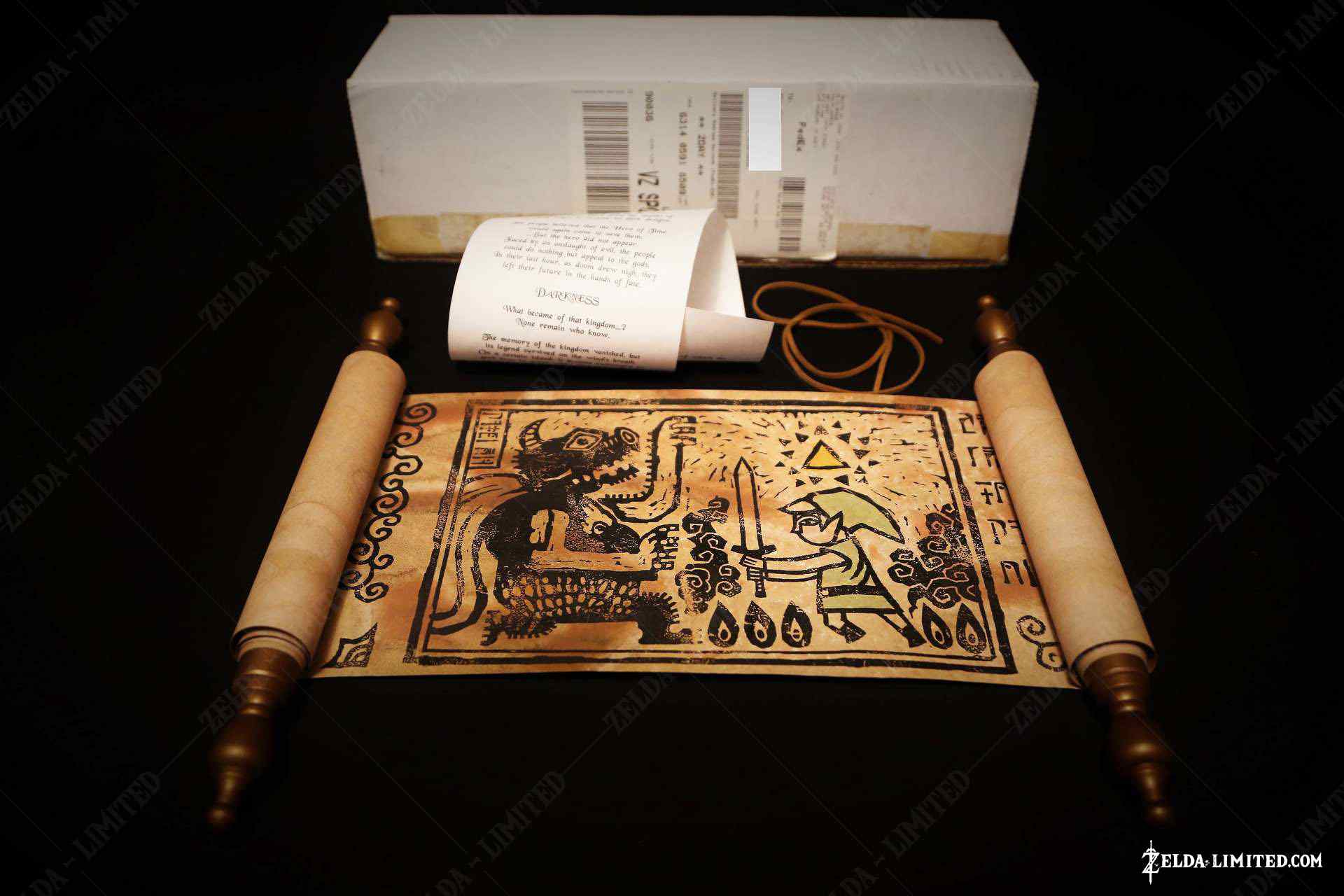 scroll with shipping box