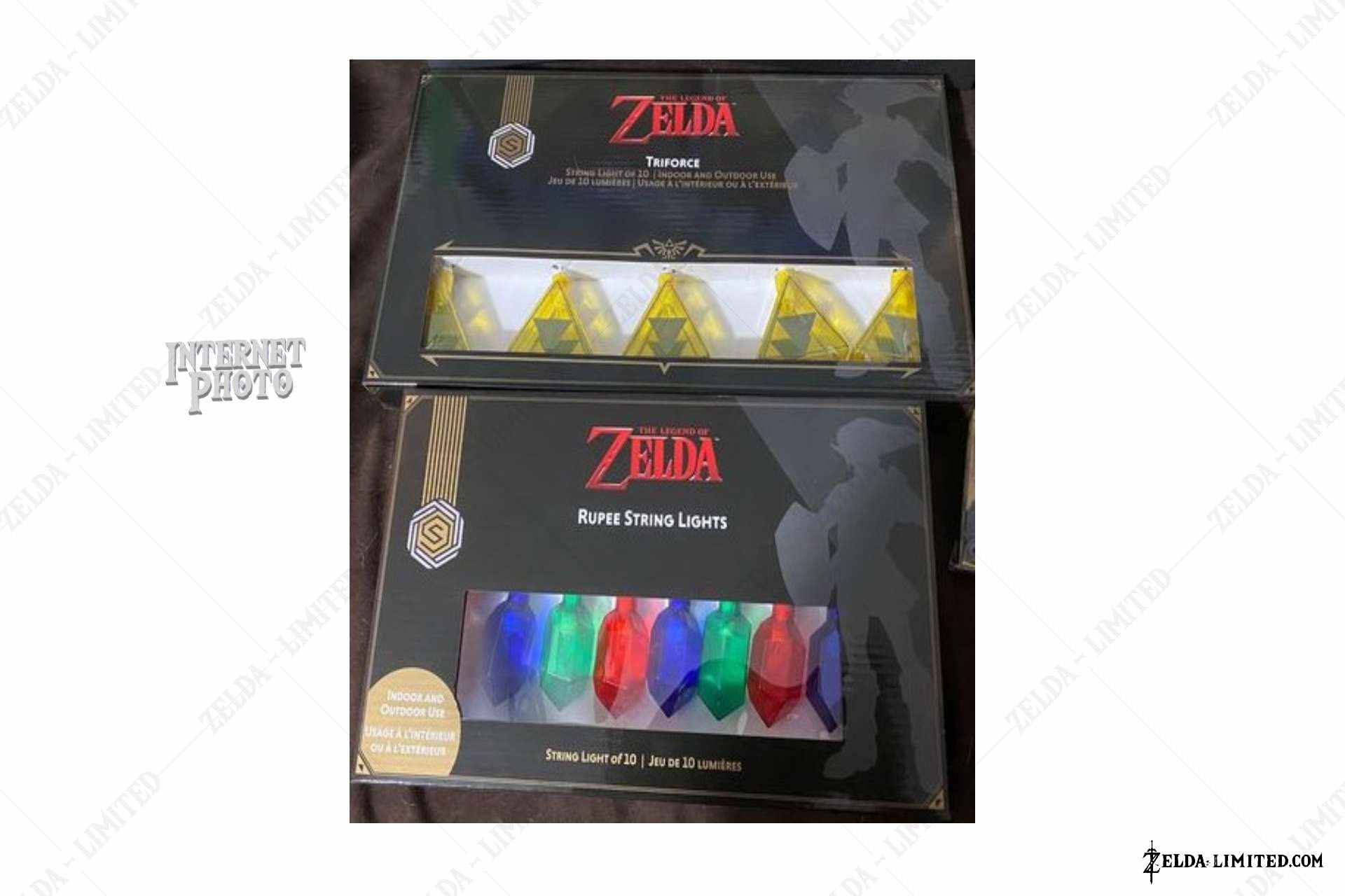 triforce and rupee string lights