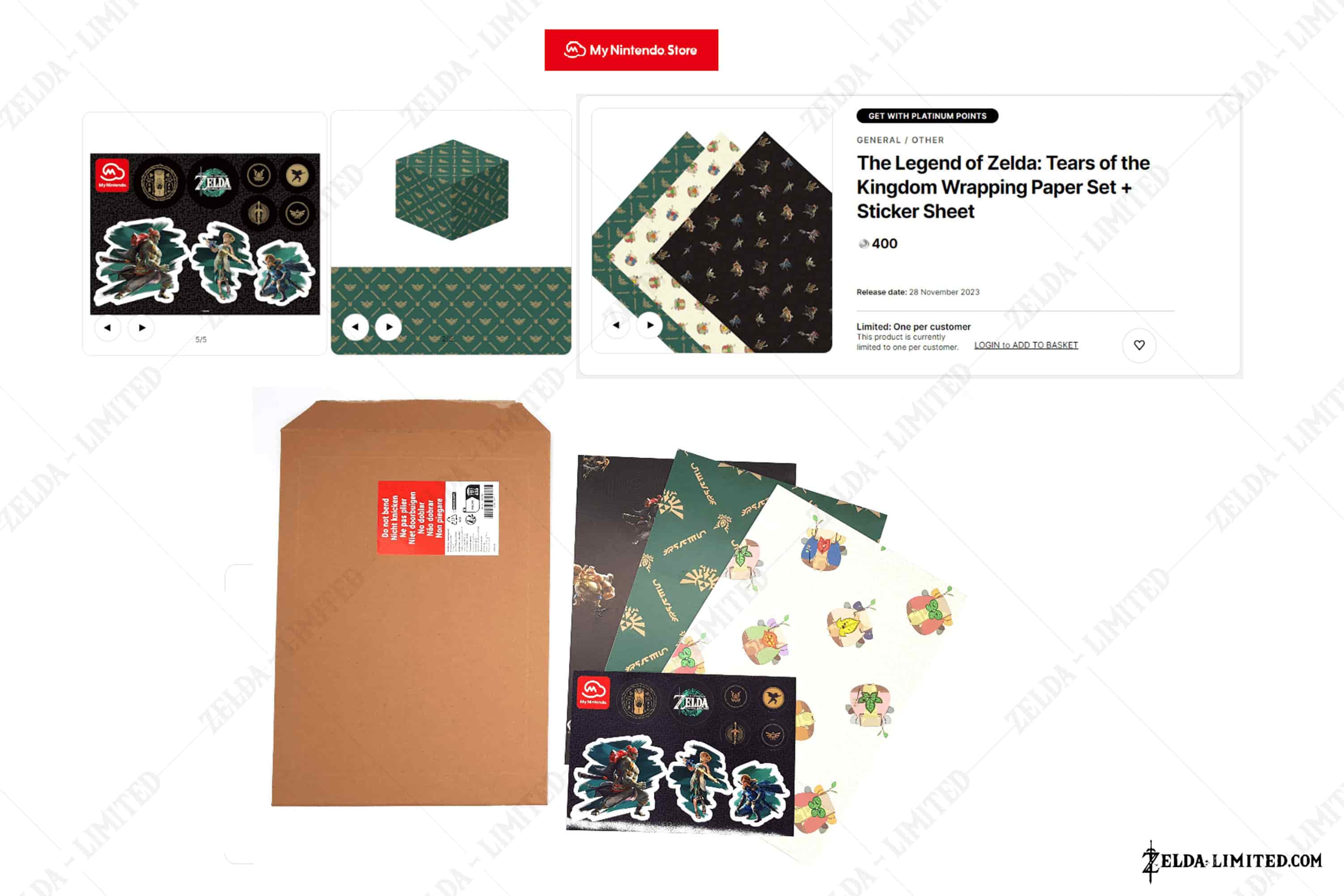 wrapping paper set and sticker
