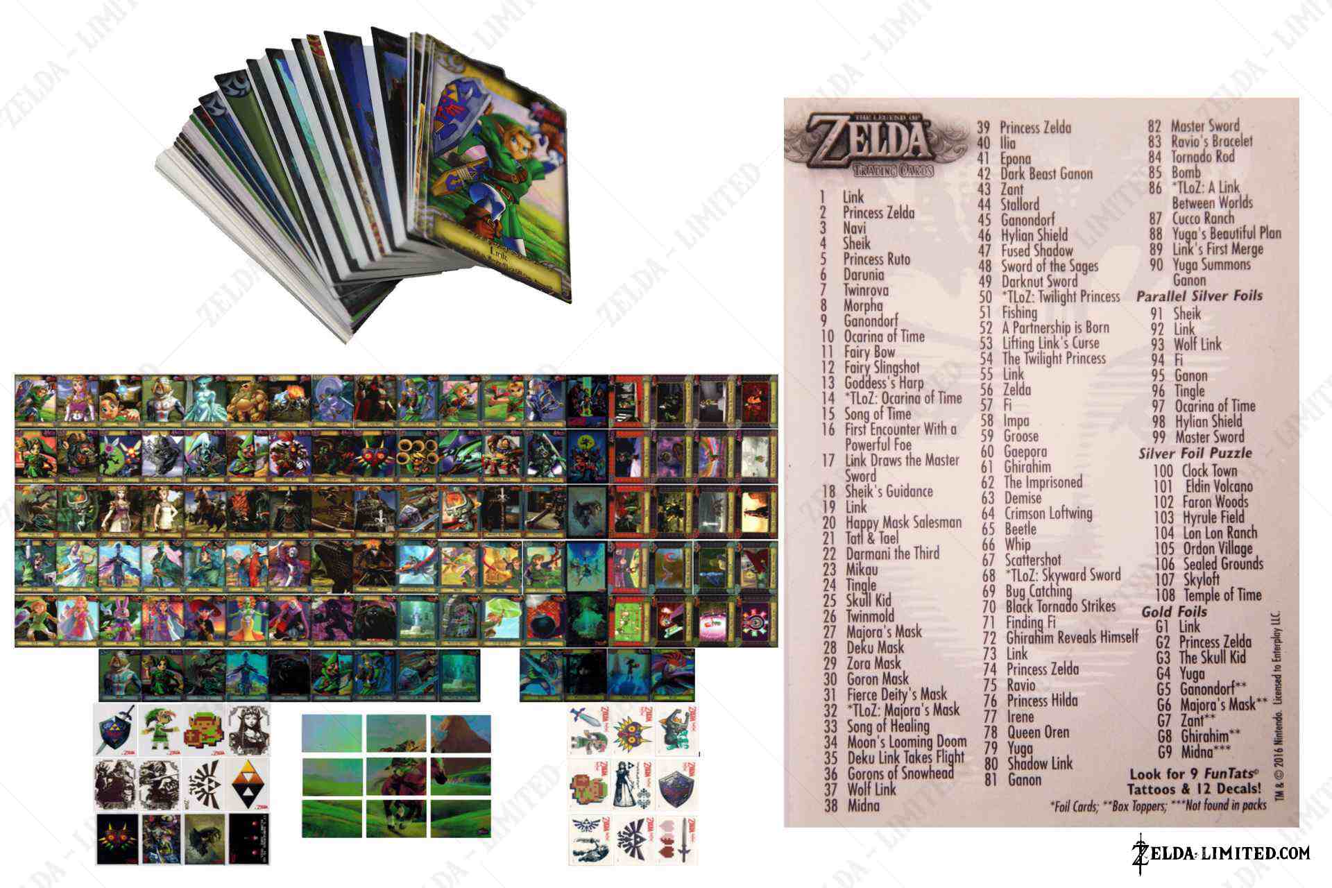 trading  set complet cards