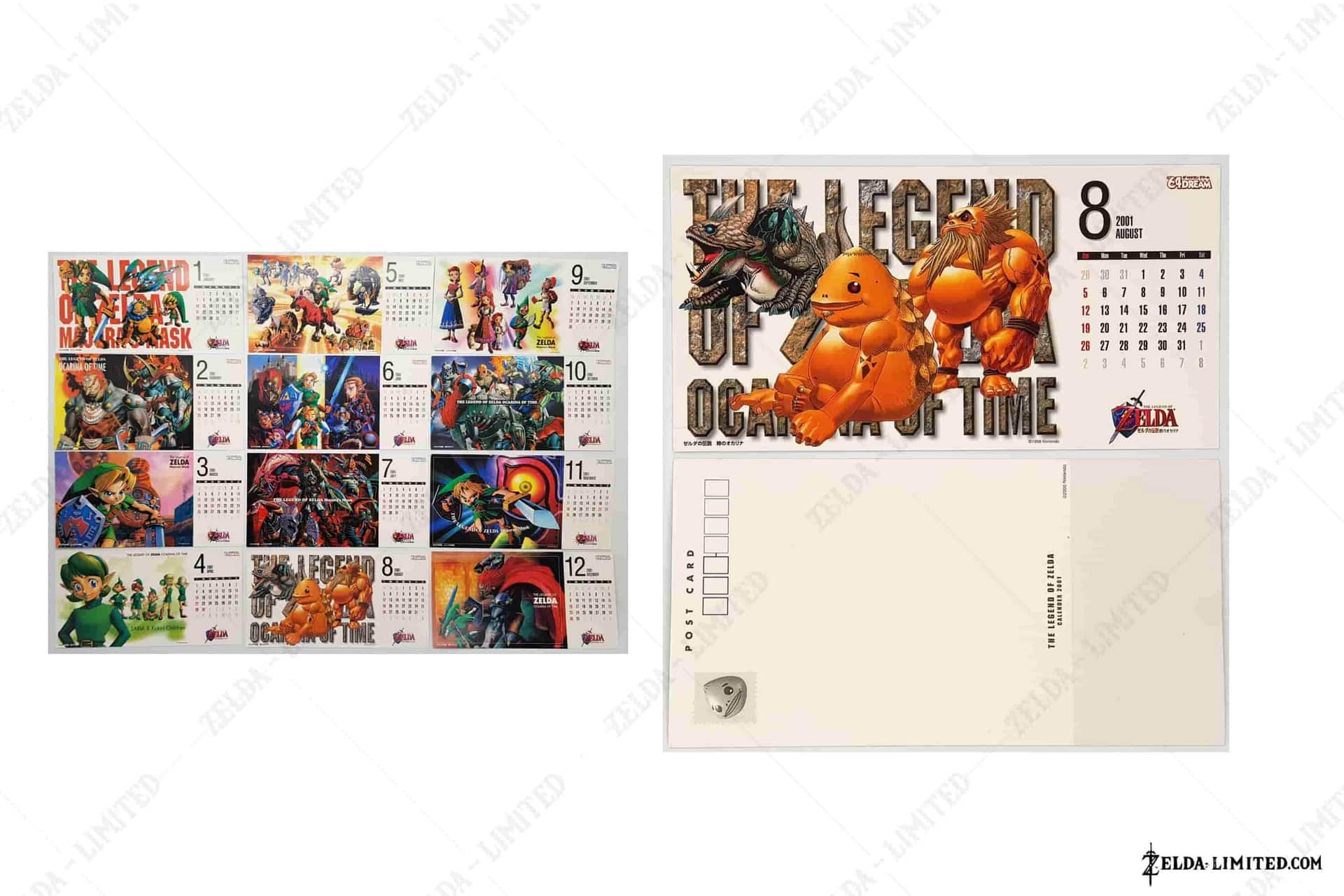 August postcard calandar