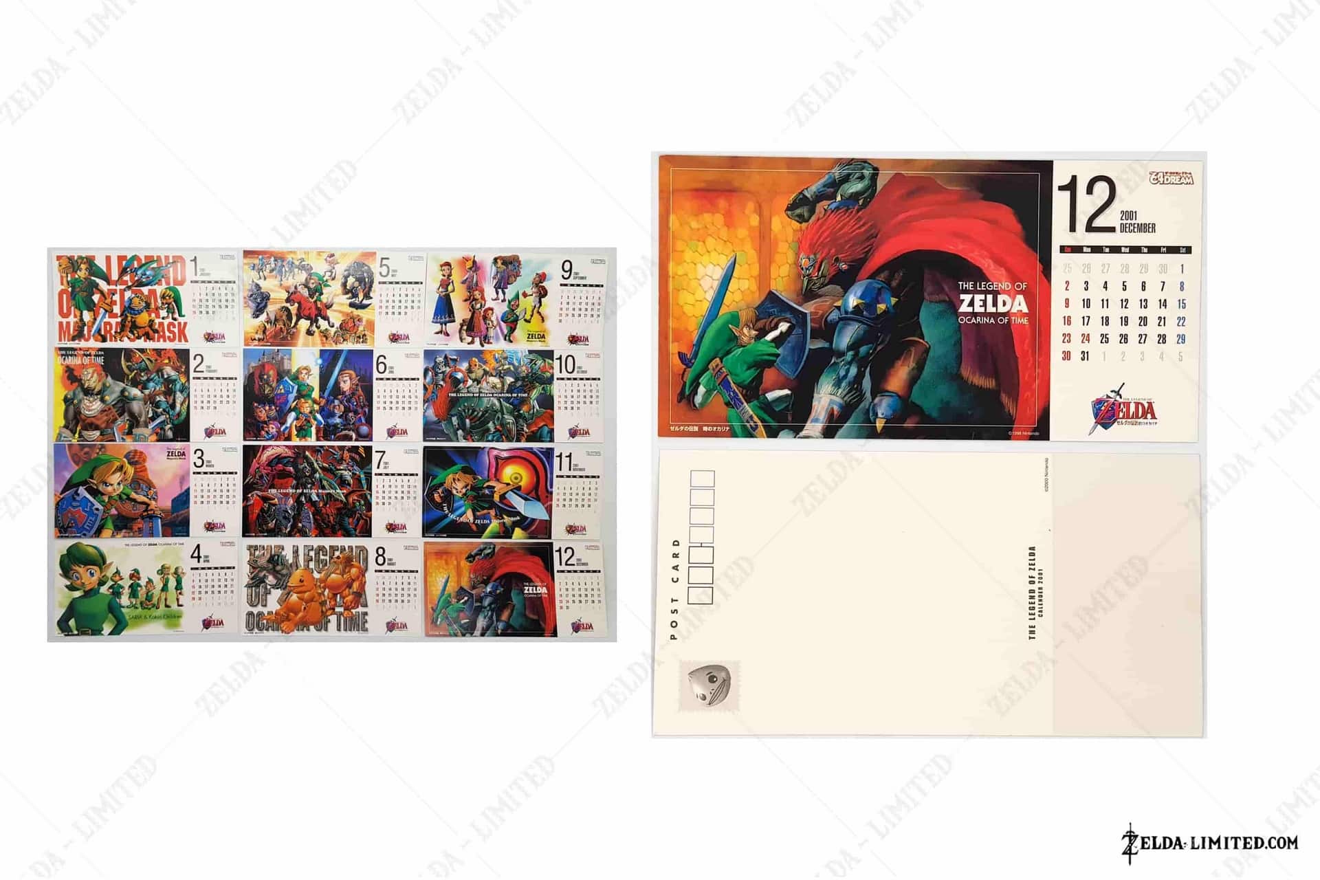 December postcard calandar