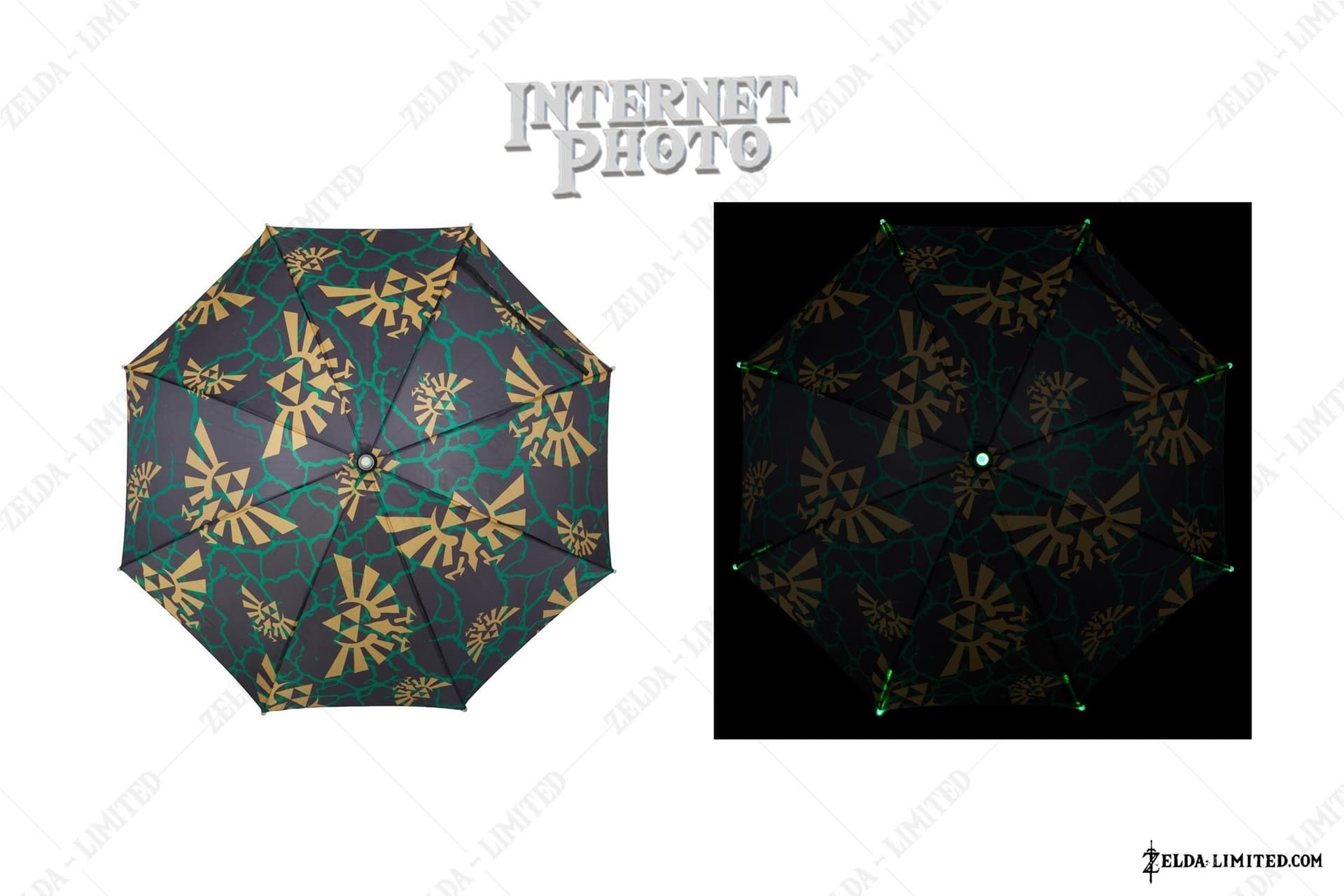 Zelda Logo Allover Print LED Lighted Umbrella