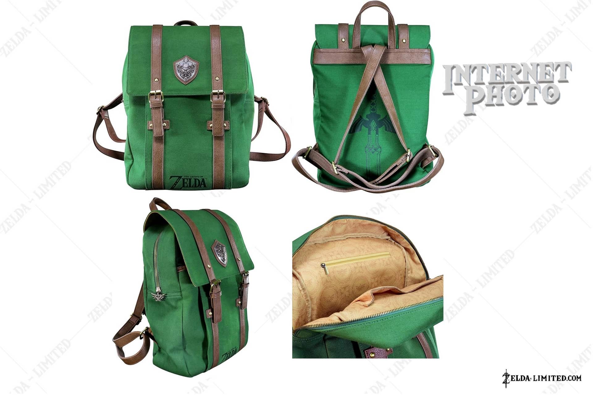 green hylian shield backpack
