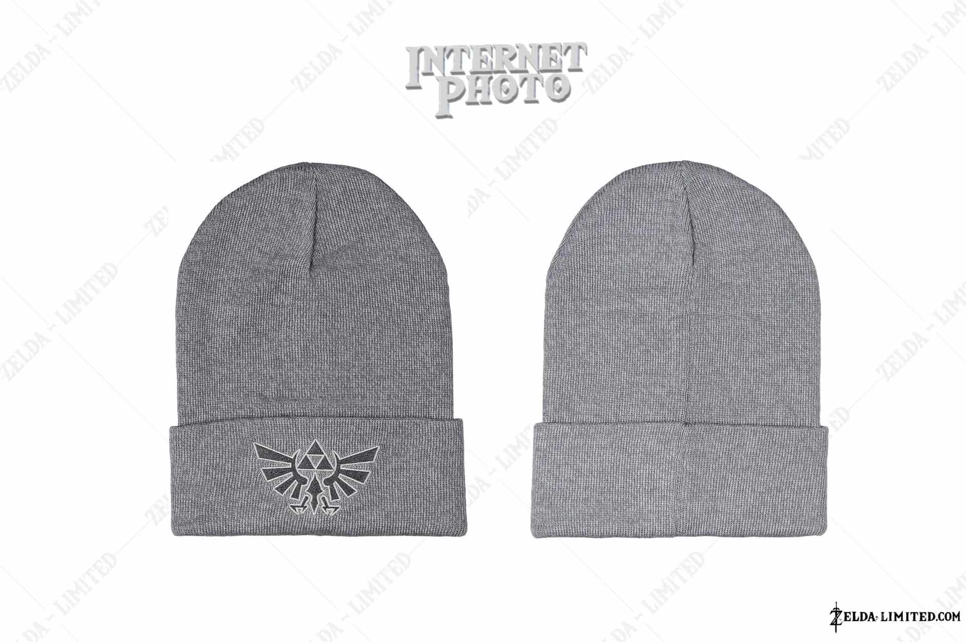 grey embroidered wingcrest beanie