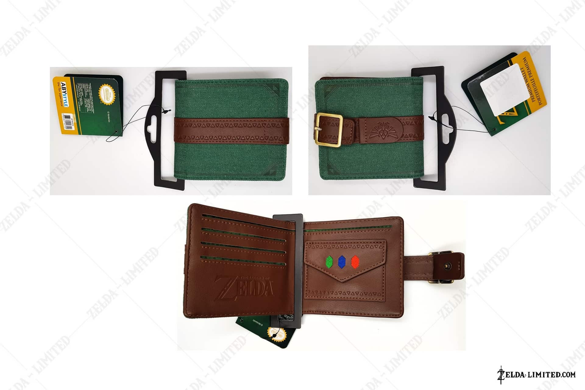 green and brown premium belt buckle wallet
