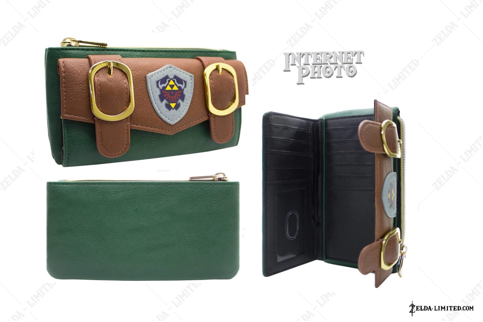 hylian shield double buckle envelope wallet