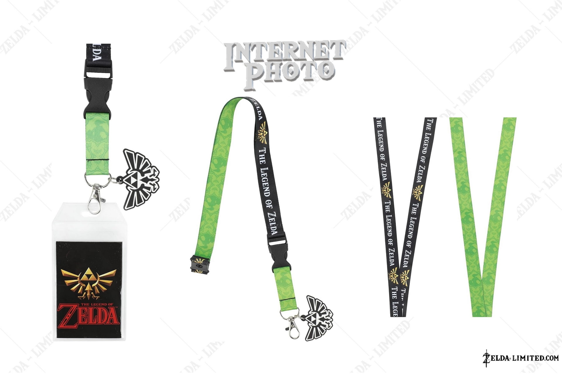 hylian crest lanyard with id holder