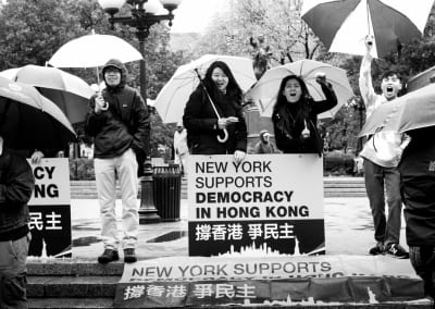 Hong Kong democracy protest, New York City