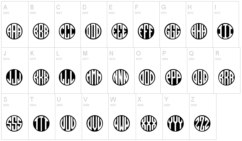 Monogramos font