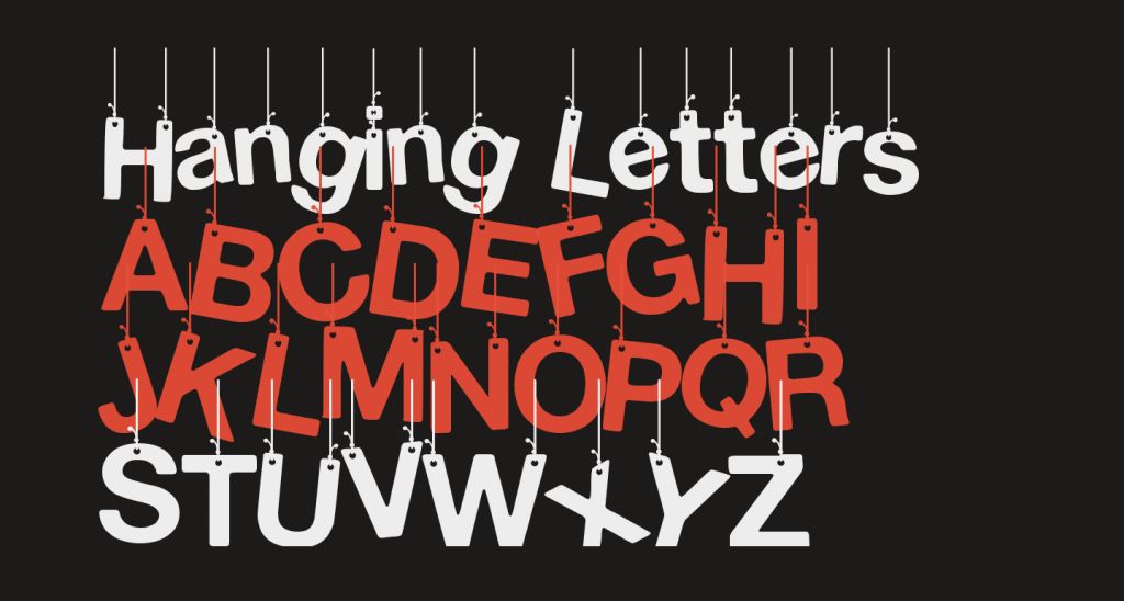 Hanging Letters font