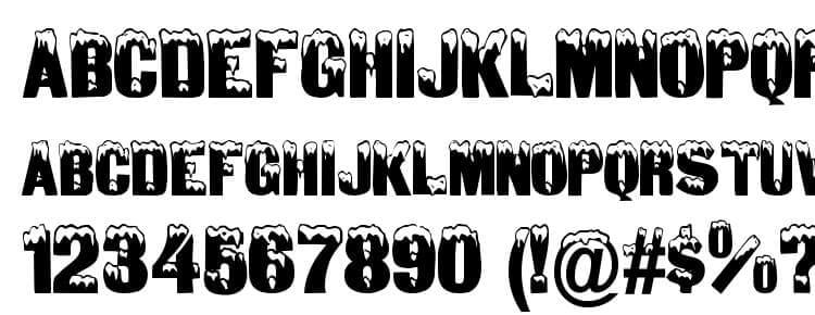 snow caps normal font abc