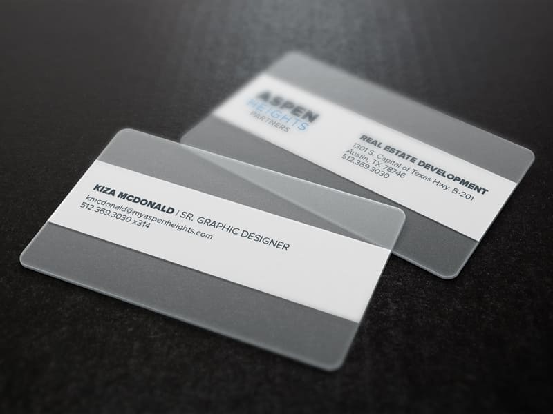 Transparent business card